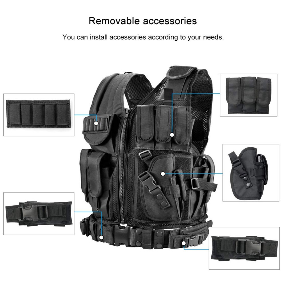 Adjustable Molle Tactical Vest - Hunting Outdoor Game 评论和价格