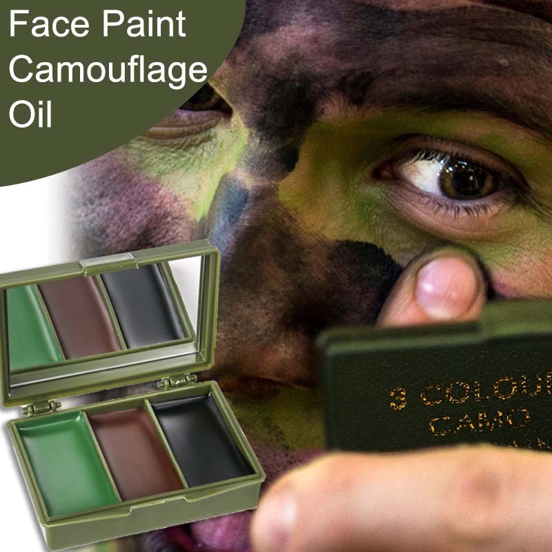 Three-Color Camouflage Face Pa - Camo Face Paint 评论和价格
