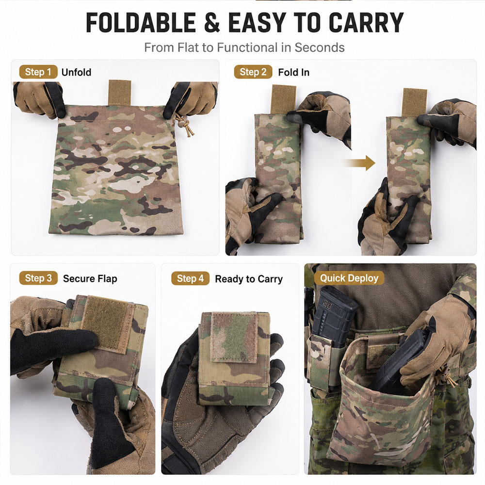 Tactical MOLLE Dump Pouch Fold - Outdoor Hunting Gear Storage 评论和价格