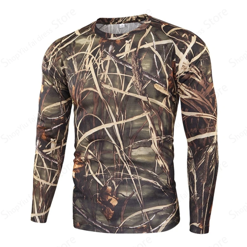 Mens Camo Long Sleeve T Shirt  - Outdoor Hunting Prints 评论和价格