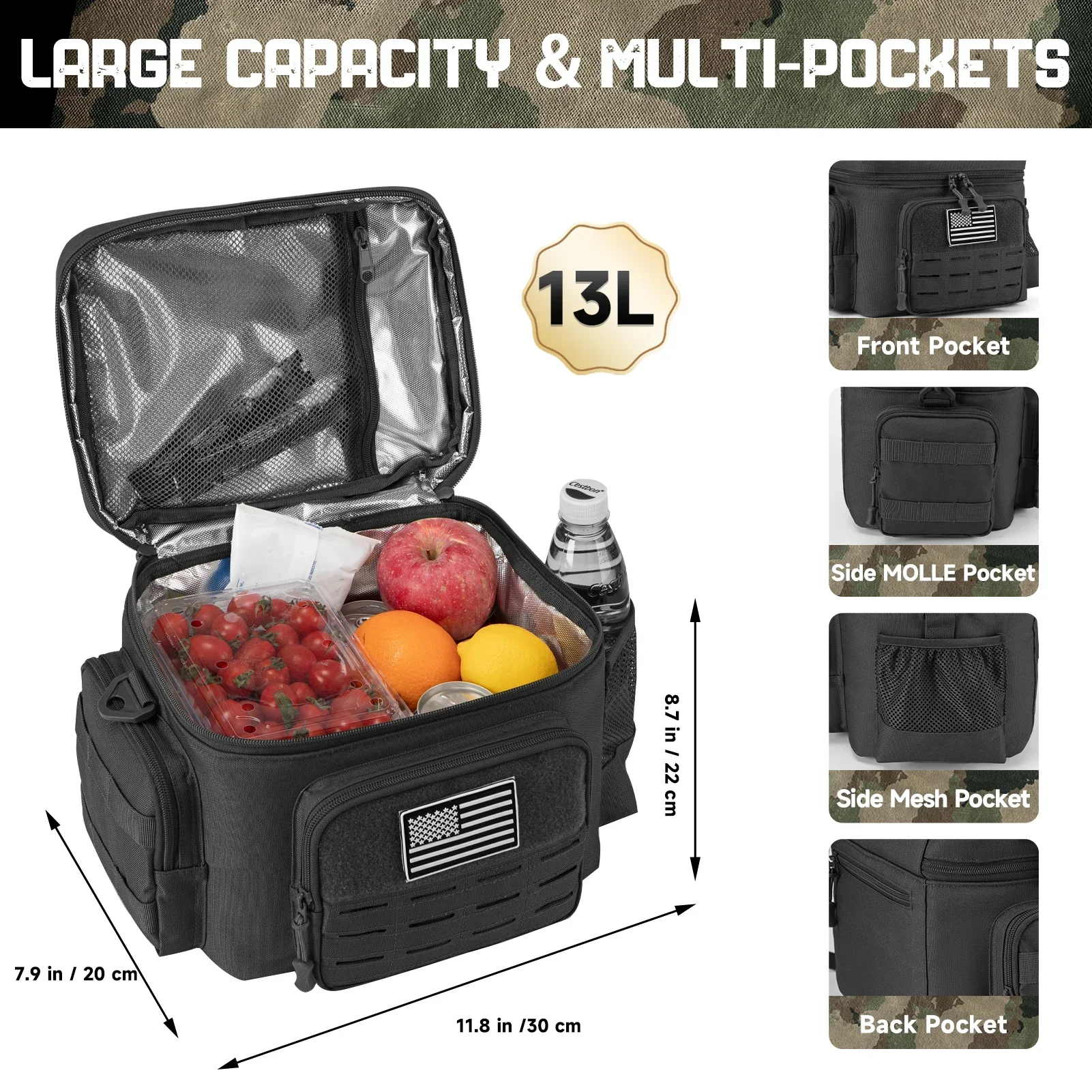 13L Tactical Thermal Cooler Ba - Outdoor Hunting Gear Storage 评论和价格
